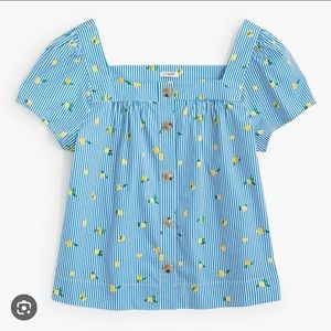 J. Crew lemon-print shirt